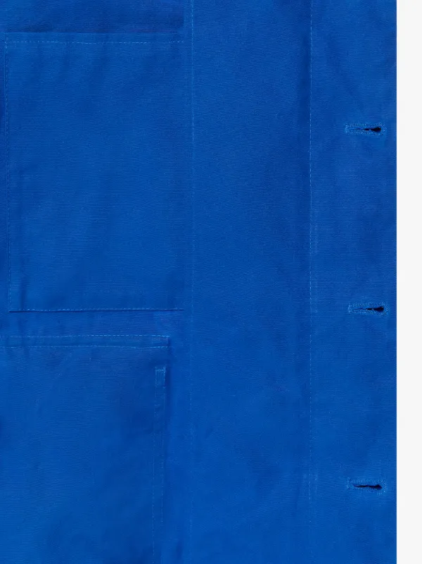 DRIZZLE Royal Blue Dry Waxed Cotton Chore Jacket | GMM-207