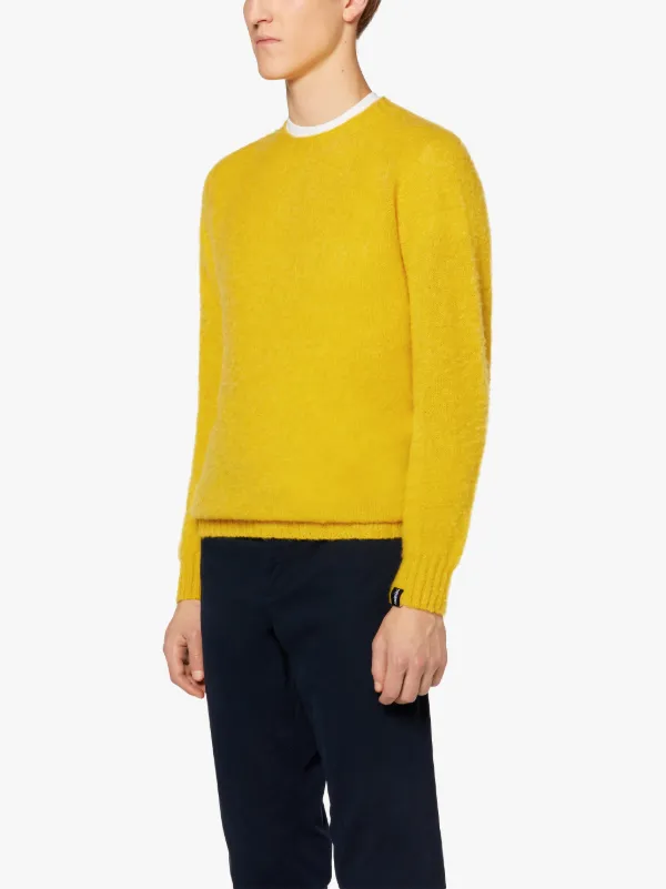 HUTCHINS Bright Yellow Wool Crewneck Sweater