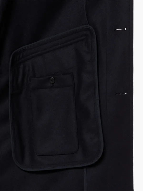 KIRKTON Navy Wool Hooded Coat | GM-1103F