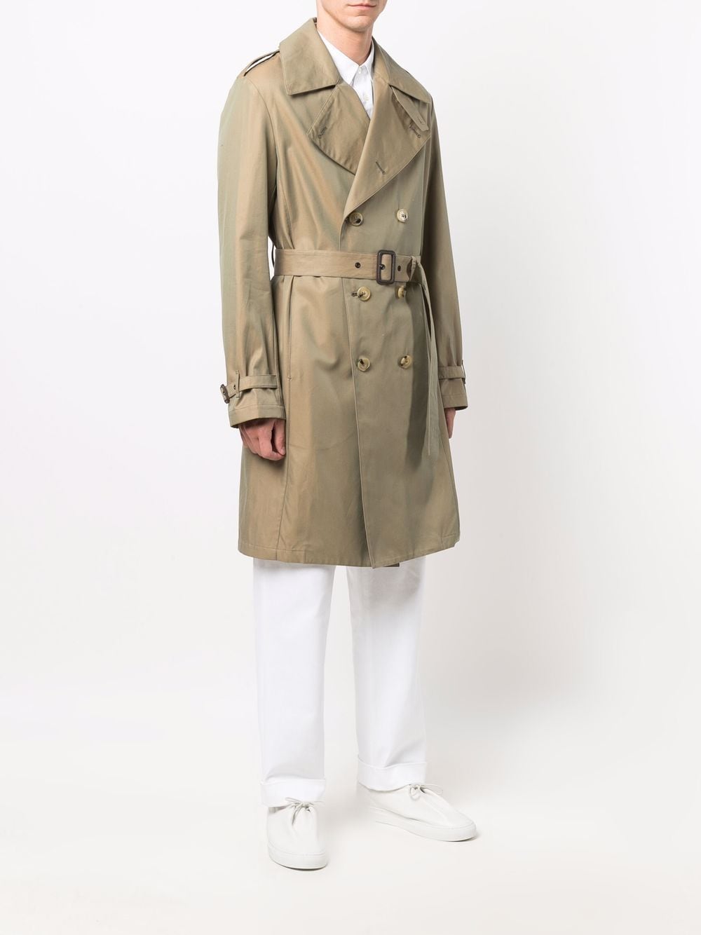 Shop Mackintosh St Andrews Trench Coat In Green