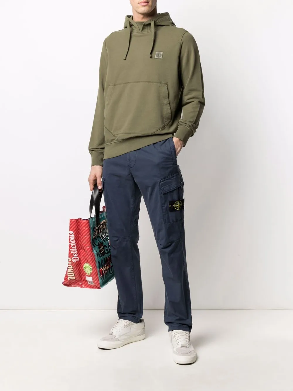фото Stone island брюки карго с нашивкой-логотипом