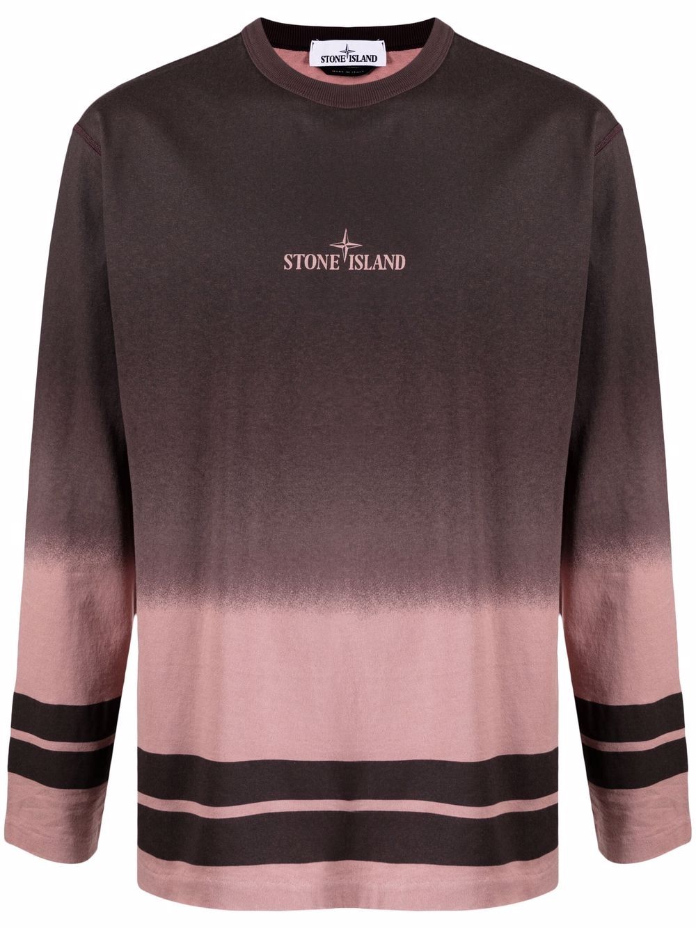 фото Stone island logo-print long-sleeve top