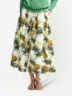 Oscar de la Renta pineapple-print midi skirt