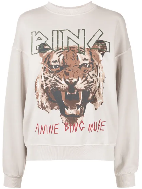 ANINE BING graphic-print crew neck sweatshirt