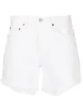 AGOLDE Parker high-waisted denim shorts - White