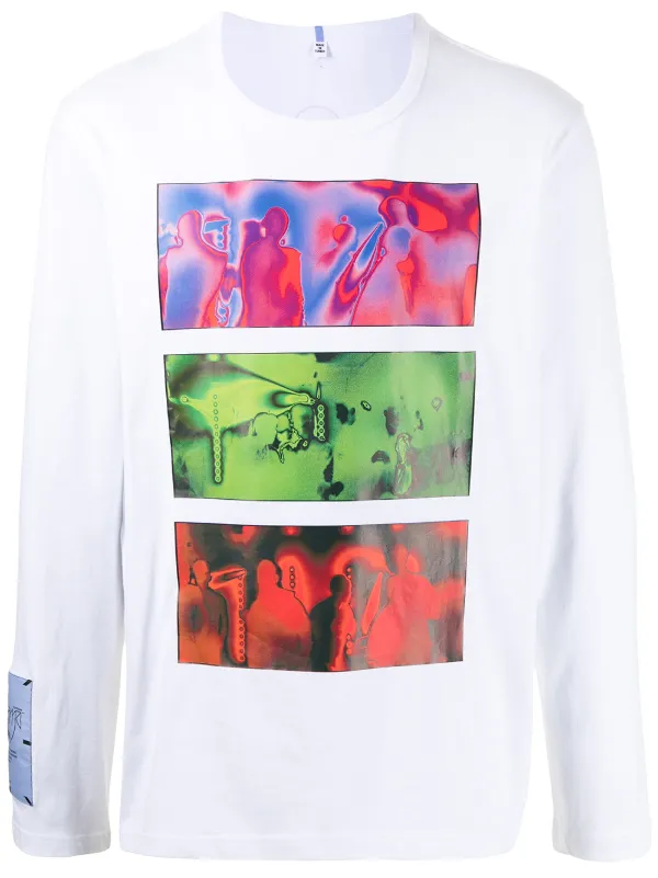 T-shirt a maniche lunghe con stampa Rosso Farfetch Donna Abbigliamento Top e t-shirt T-shirt T-shirt a maniche lunghe 