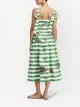 Oscar de la Renta striped midi dress
