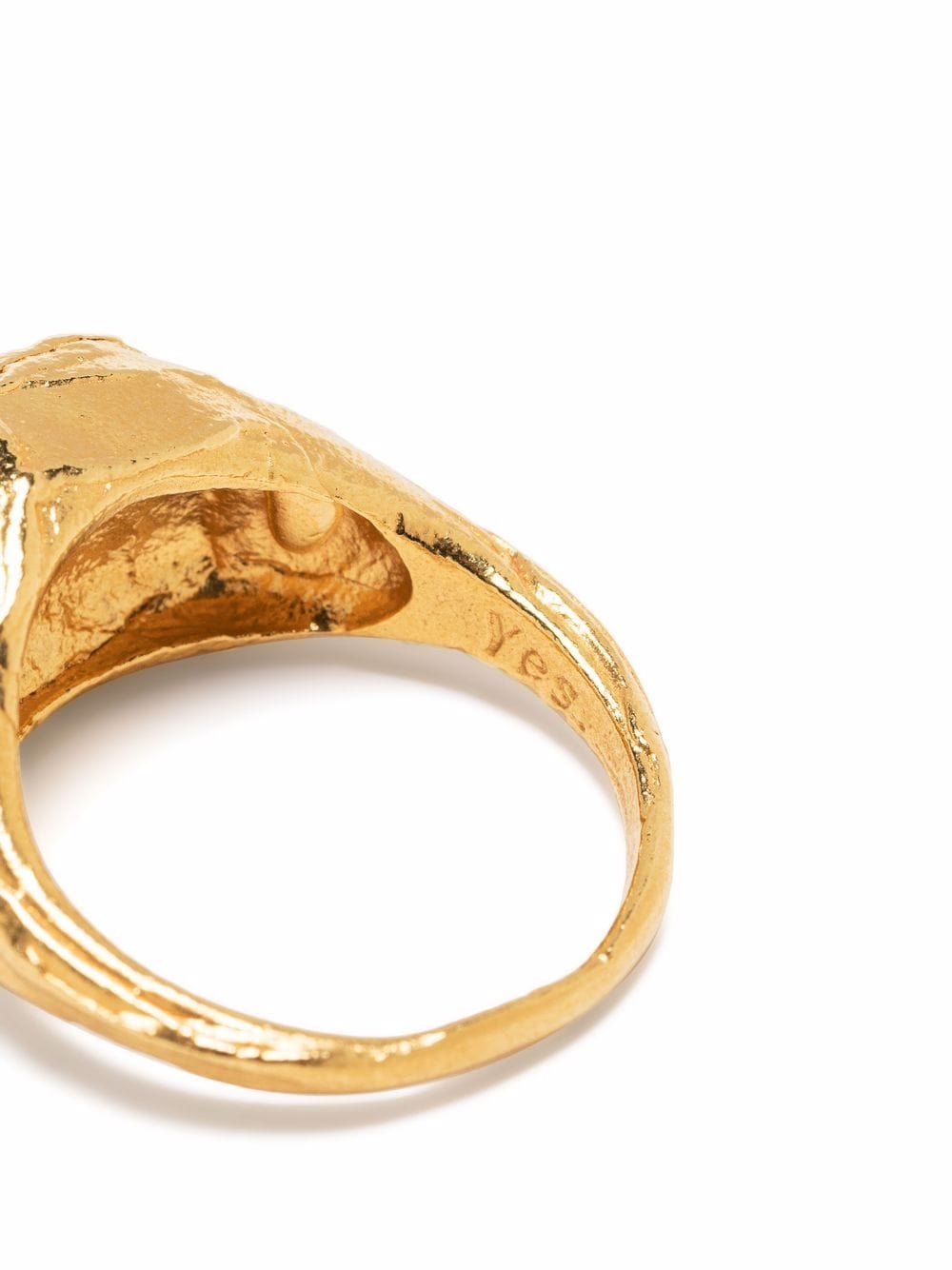 Shop Alighieri Aquarius Signet Ring In Gold
