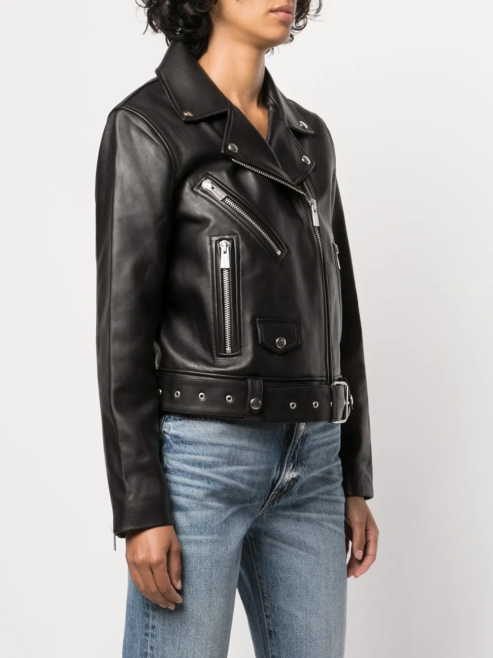 ANINE BING Benjamin Leather Biker Jacket Farfetch