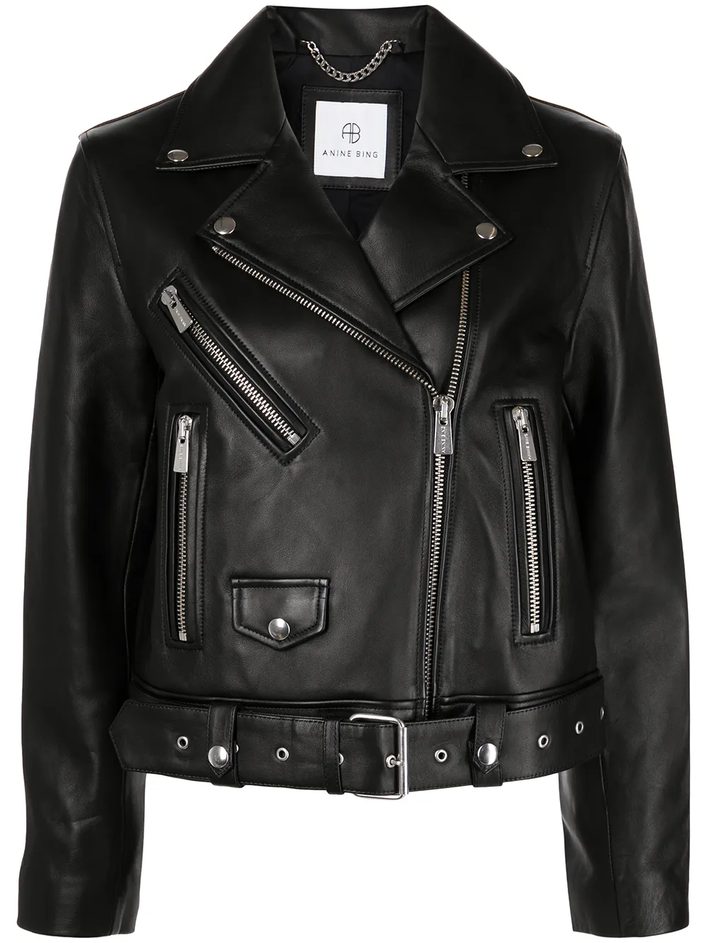 ANINE BING Benjamin leather biker jacket - FARFETCH