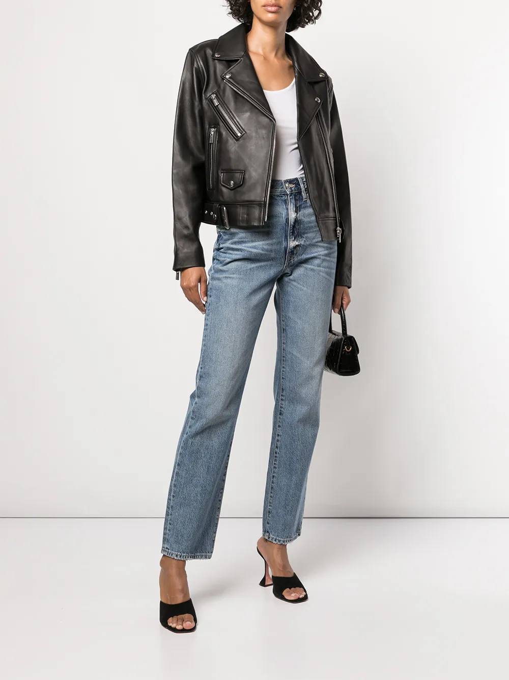 ANINE BING Benjamin Leather Biker Jacket - Farfetch