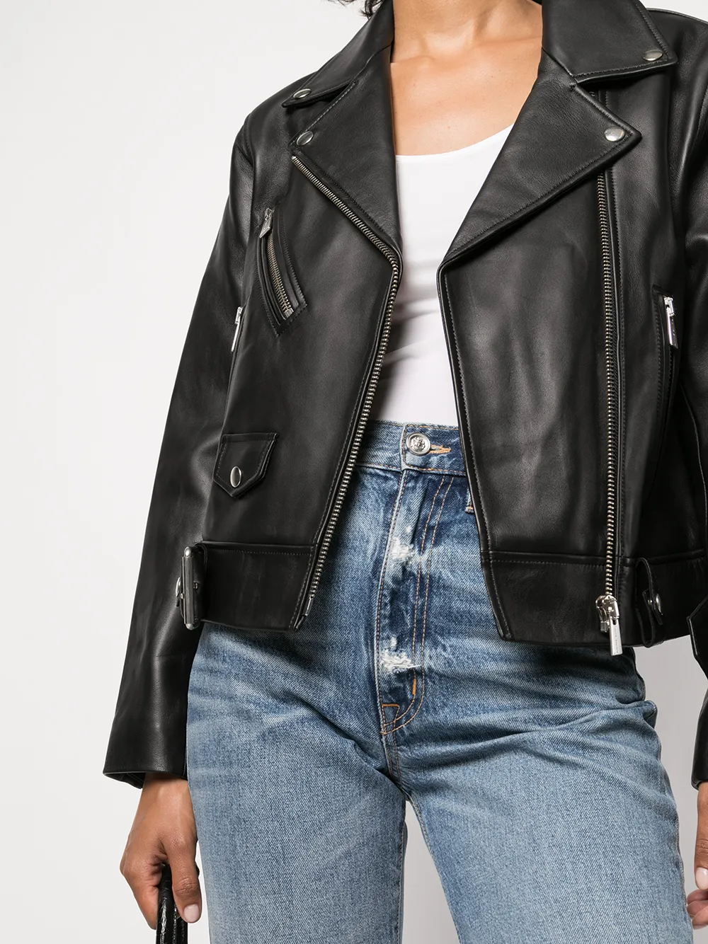 ANINE BING Benjamin leather biker jacket - FARFETCH