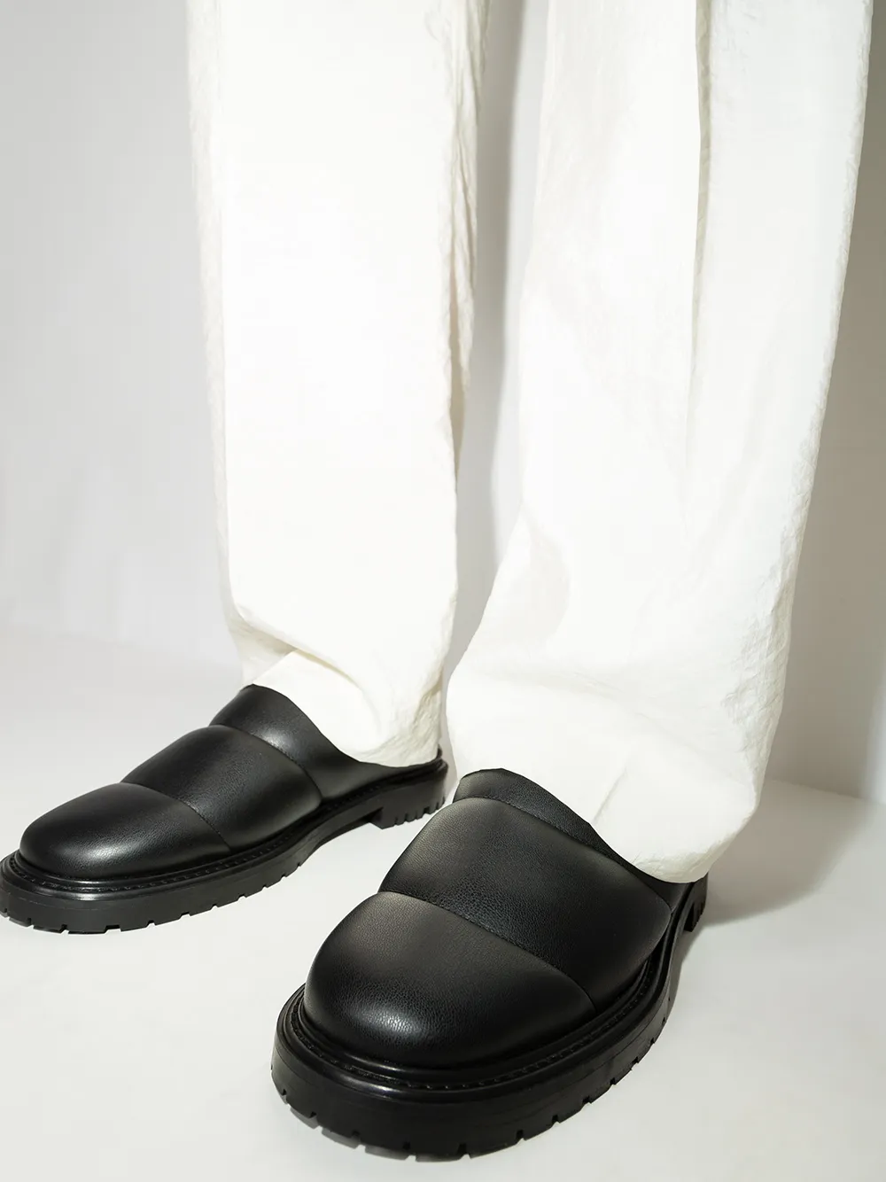 STAUD Astro Quilted faux-leather Mules - Farfetch