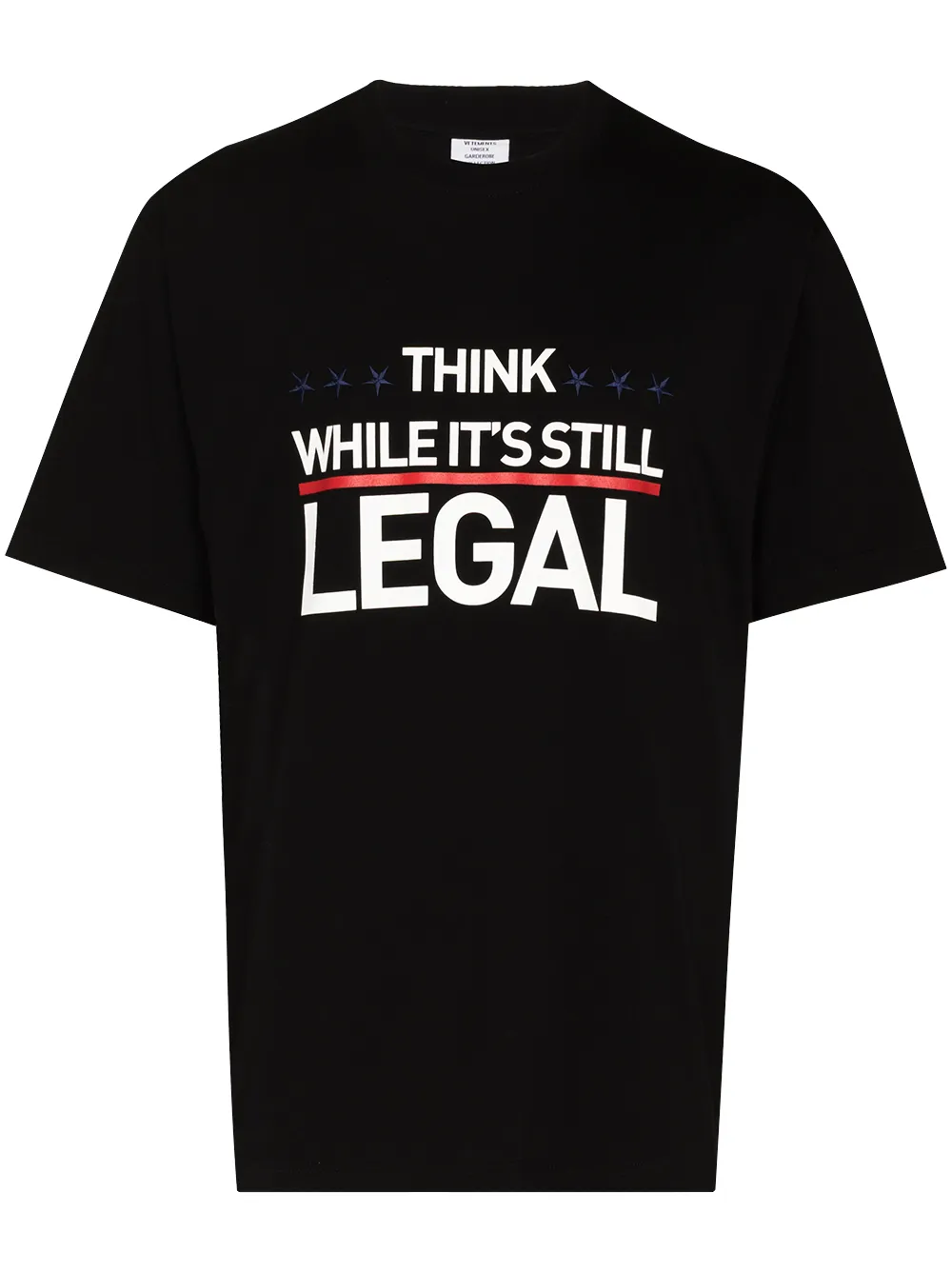 

VETEMENTS playera Human Rights - Negro