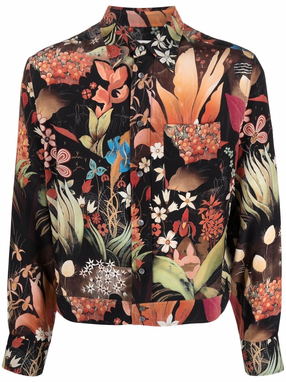 

Lanvin camisa con estampado floral - Marrón