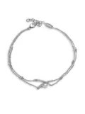 Yoko London 18kt white gold diamond Akoya pearl Sleek bracelet - Silver