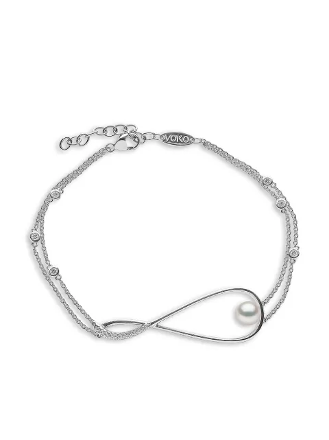 Yoko London 18kt white gold Sleek Akoya pearl bracelet