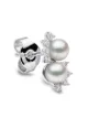 Yoko London 18kt white gold diamond Akoya pearl Sleek stud earrings