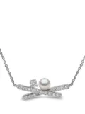 Yoko London 18kt white gold Sleek Akoya pearl diamond necklace - Silver