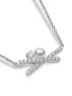 Yoko London 18kt white gold Sleek Akoya pearl diamond necklace
