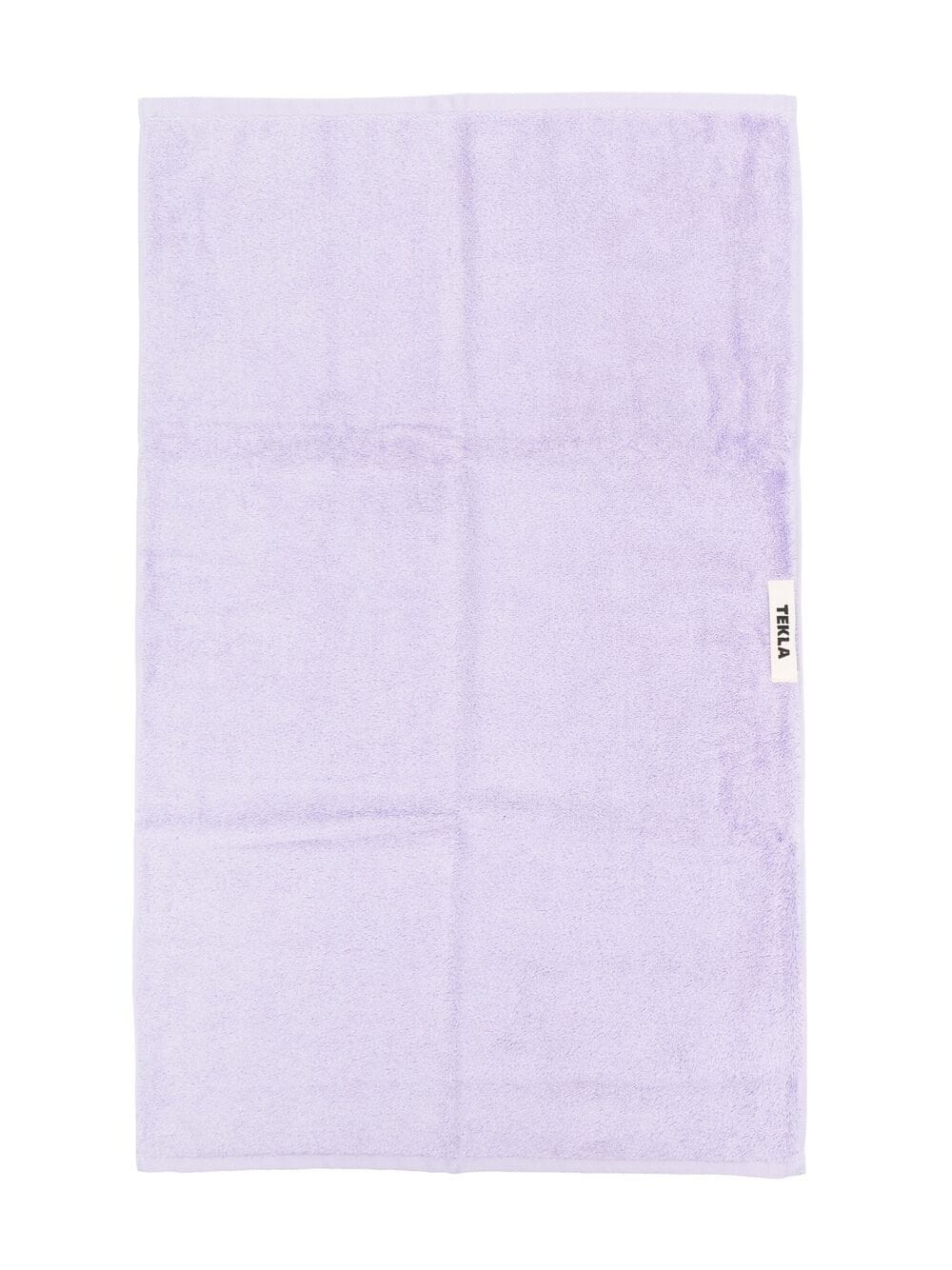 Shop Tekla Logo-patch Organic Cotton Towel In Purple
