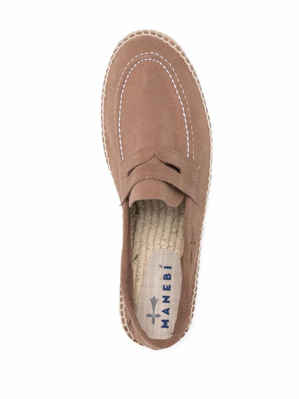 Manebi Hamptions suede penny loafers Brown