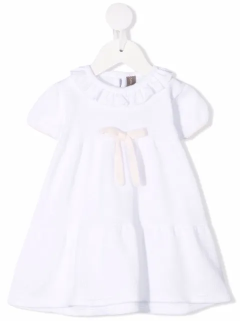 Little Bear فستان منسوج مزين بربطة