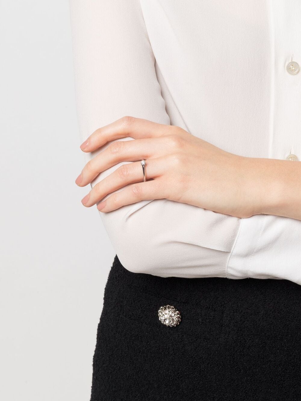 фото Tiffany & co. pre-owned кольцо 2010-го года с бриллиантом
