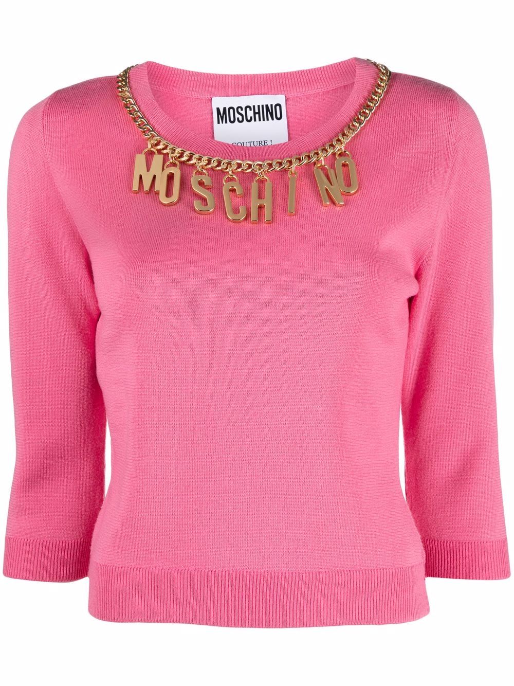 фото Moschino джемпер с подвеской-логотипом