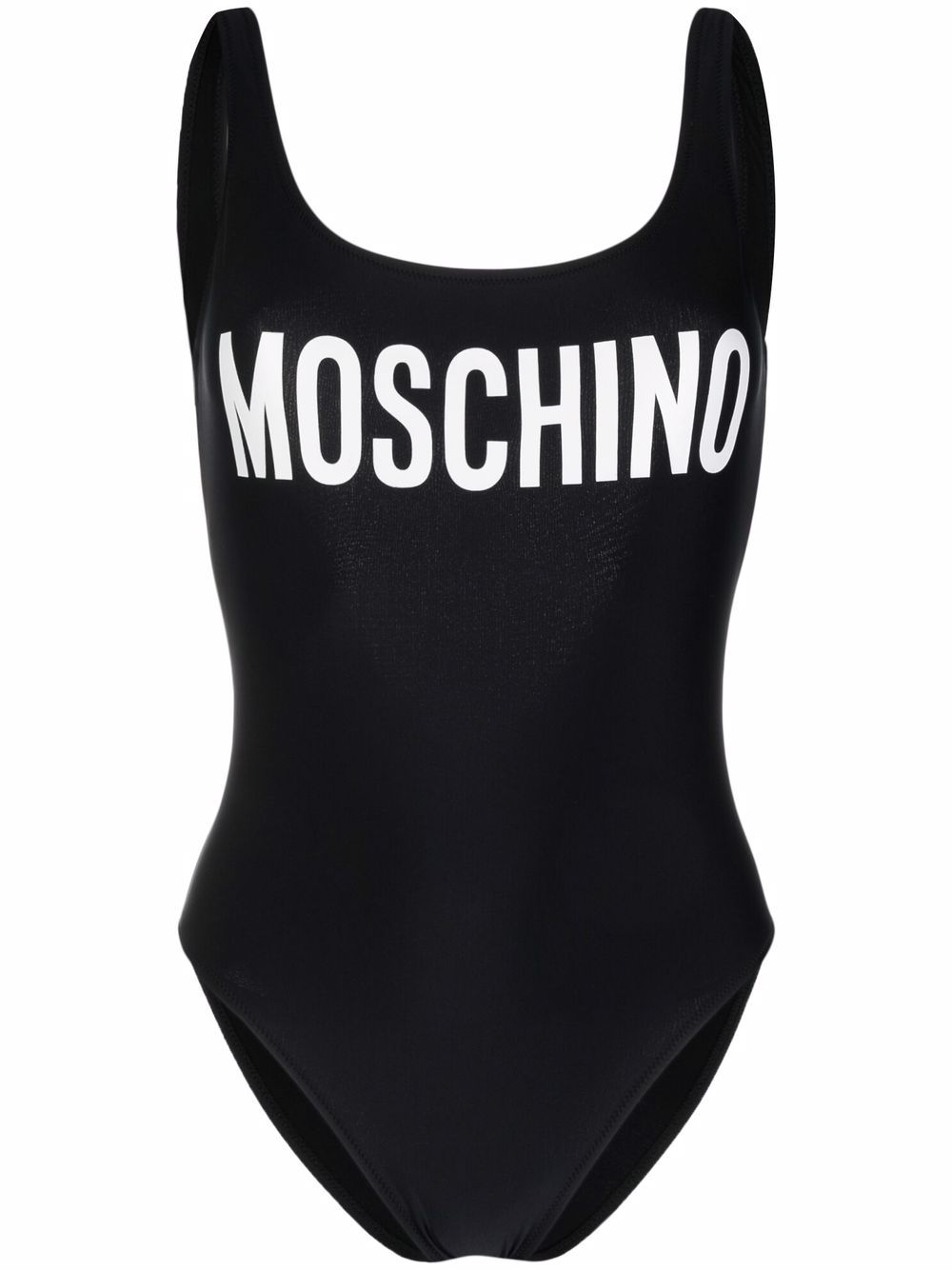 фото Moschino купальник с логотипом и u-образным вырезом