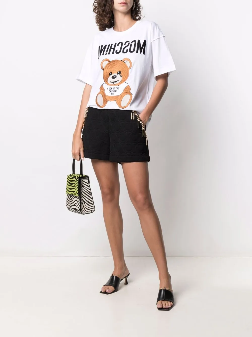 фото Moschino футболка с вышивкой teddy