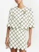 Oscar de la Renta zigzag-hem cropped jacket