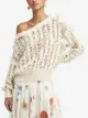 Oscar de la Renta open-knit off-shoulder jumper