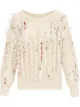 Image 1 of Oscar de la Renta open-knit off-shoulder jumper