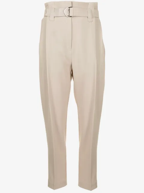 GOODIOUS pantalones capri con cinturón