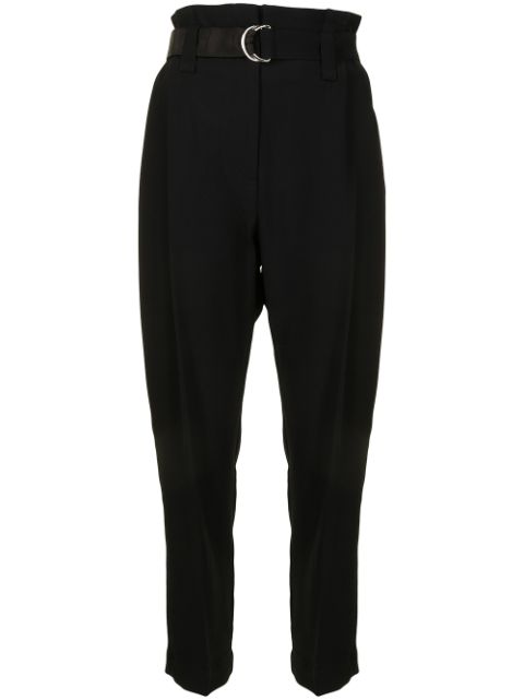 GOODIOUS cropped belted trousers 