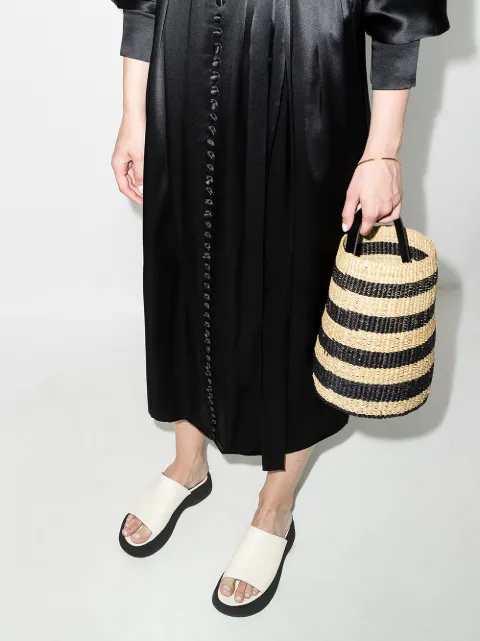STAUD Alpine Leather Flatform Sandals - Farfetch