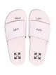 Off-White Pantoletten mit Logo-Print