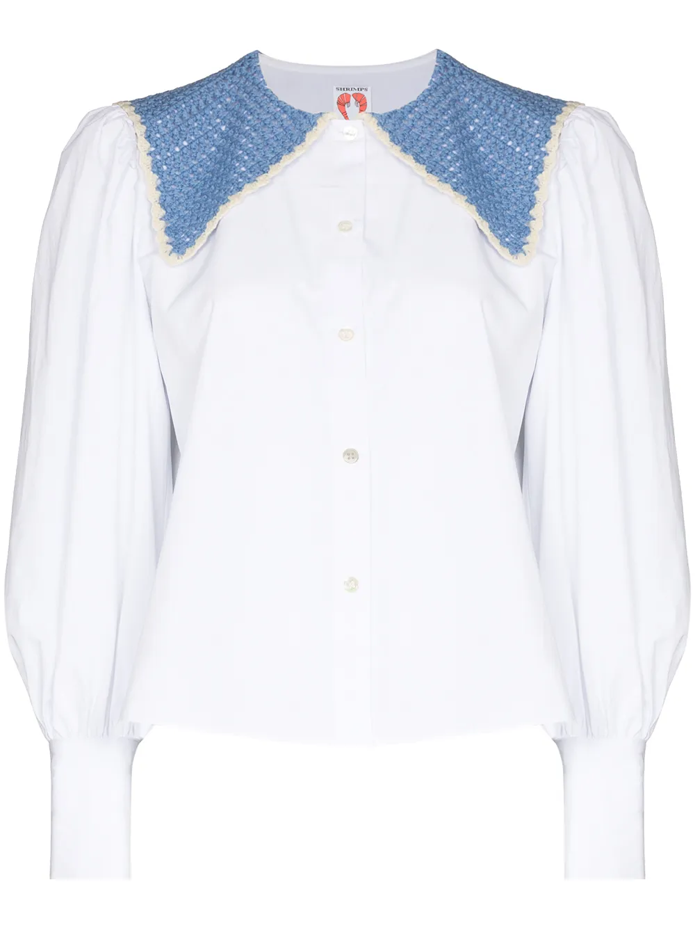Image 1 of Shrimps Harvey crochet collar blouse
