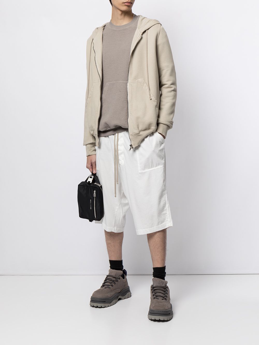 Rick Owens DRKSHDW Shorts met verlaagd kruis - Wit