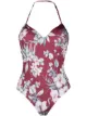 Image 1 of Emporio Armani floral-print tie-fastening one-piece