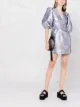 Imagem 2 de GANNI Vestido envelope com mangas bufantes de jacquard