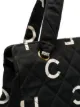 Chanel Pre-Owned logo-print diamond-quilted tote bag