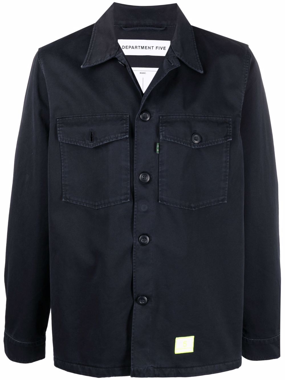 Shop Department 5 Logo-patch Shirt Jacket In Blue