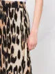 GANNI Saia midi com estampa de leopardo