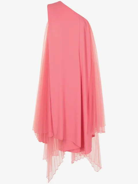 Juun.J pleated tulle one-shoulder dress
