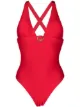 Image 1 of Emporio Armani logo-plaque crossover-straps one-piece