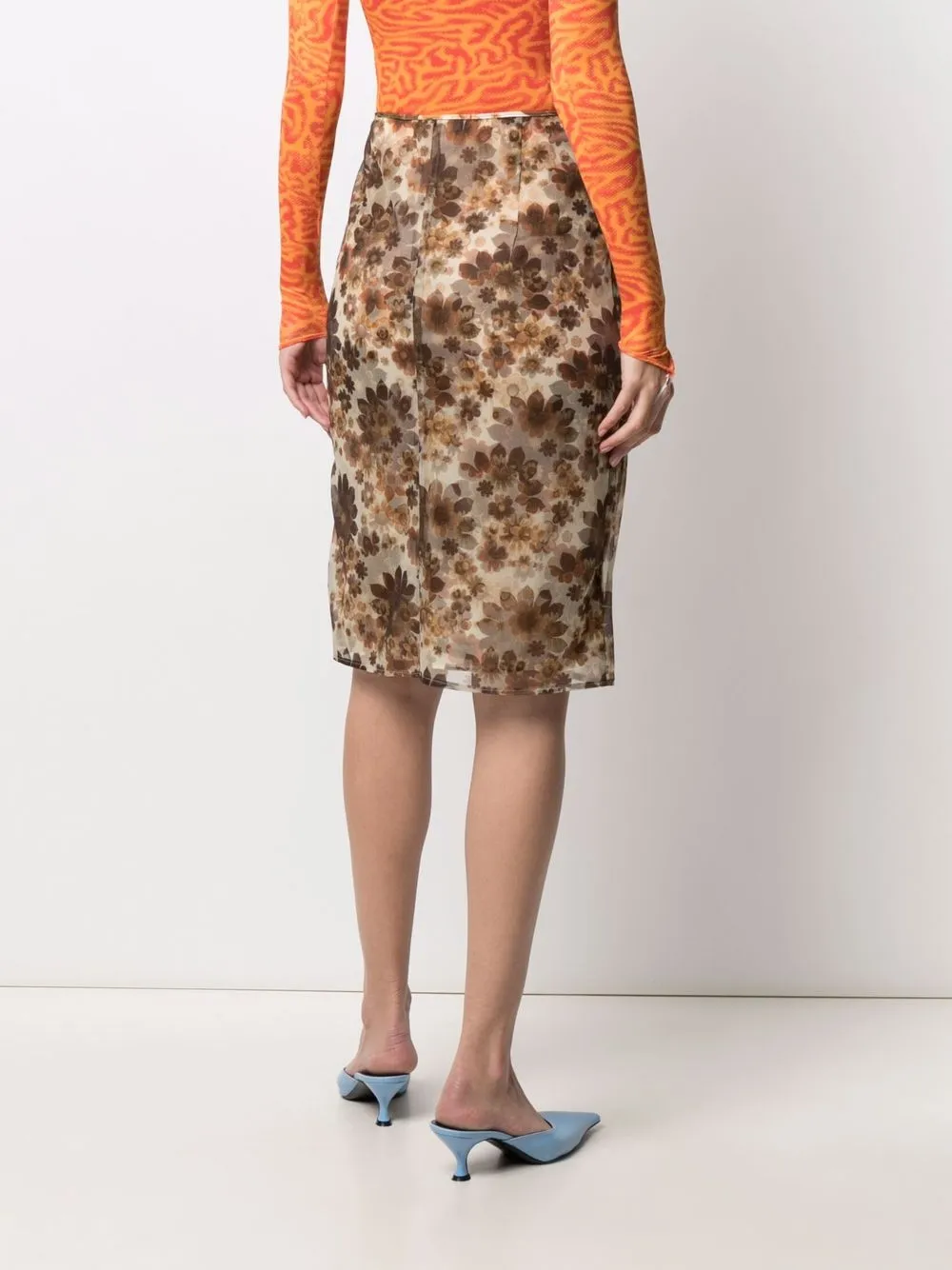 фото Kwaidan editions юбка с цветочным принтом