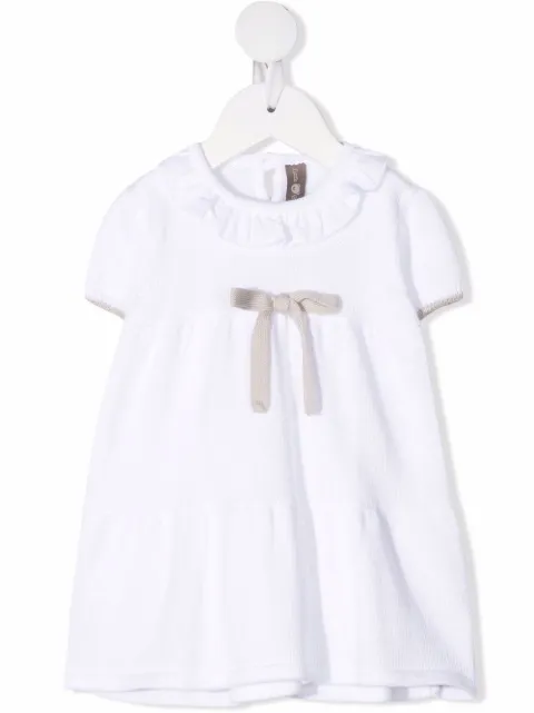 Little Bear فستان منسوج مزين بربطة