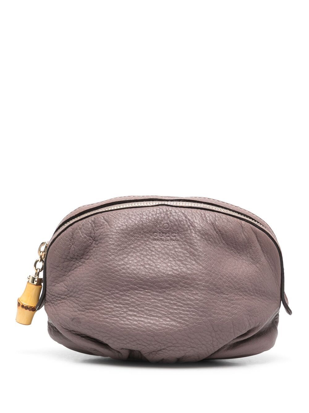 Pre-owned Gucci 2010s Bamboo Detail Pouch In Purple